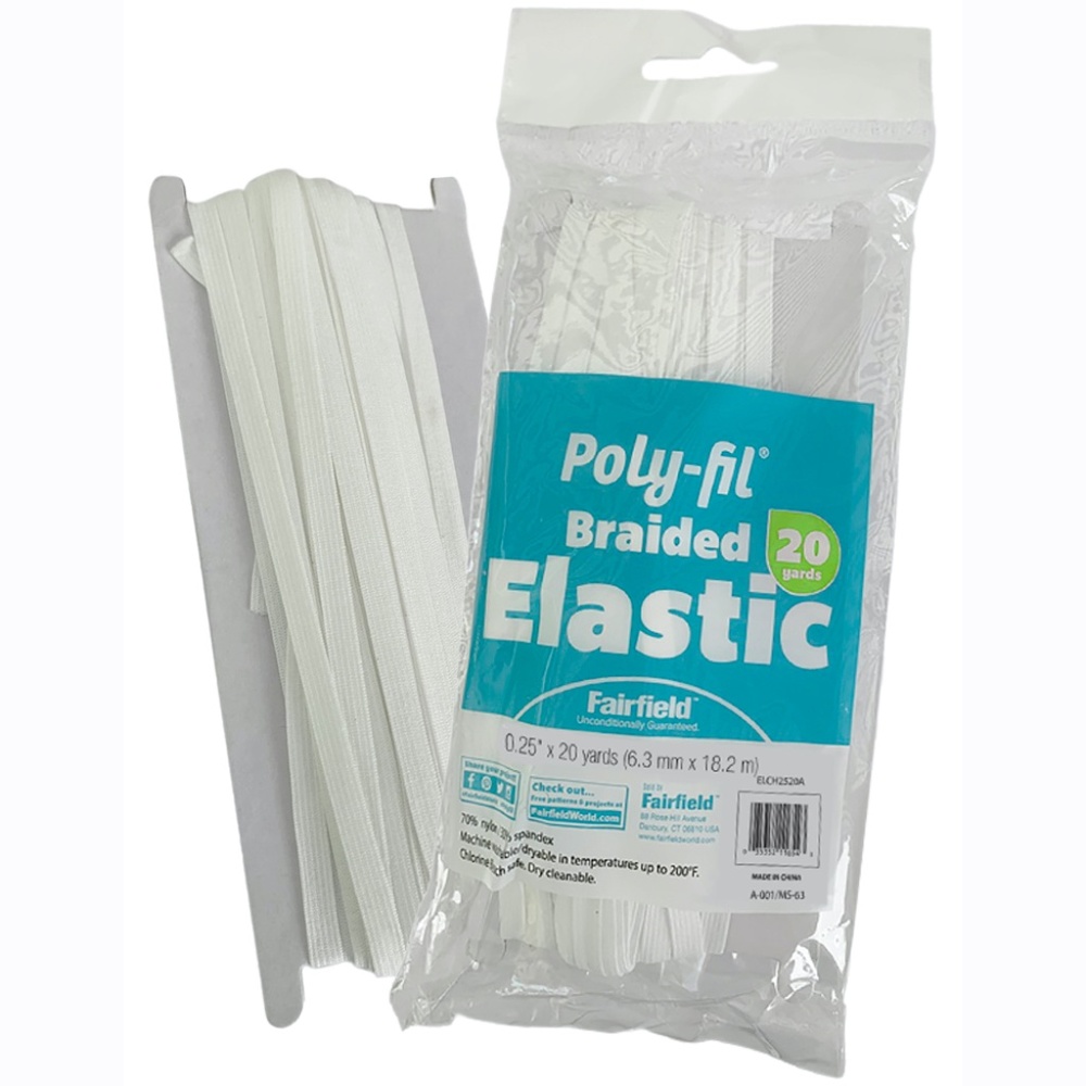 3 count of 20 yards each, Poly-fil Braided Elastic